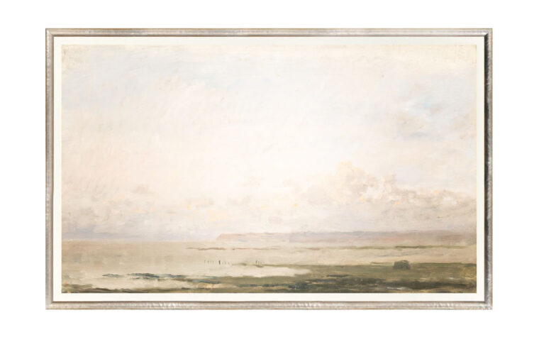 Traditional landscape painting with brushwork wall art