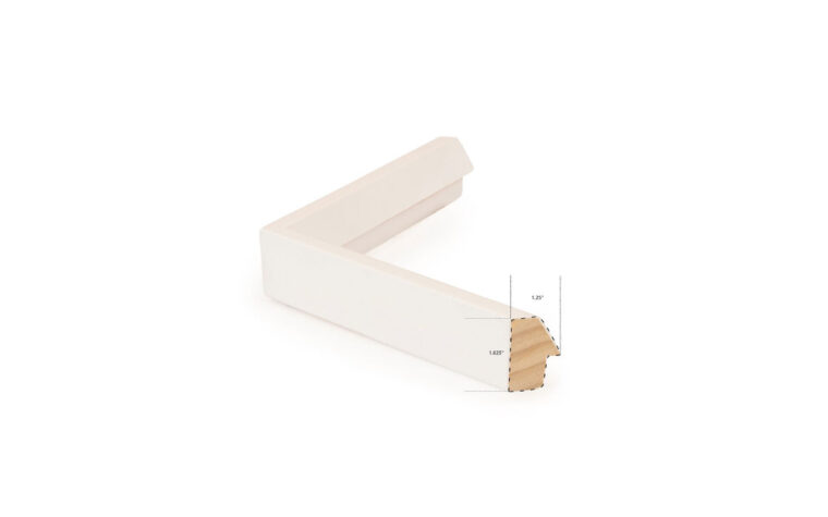 white wood frame with dimensions