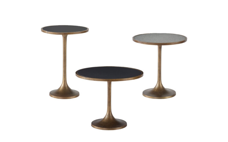 Three bunching tables with granite tops