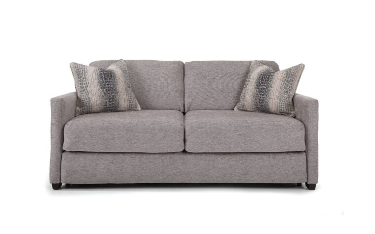 Contemporary grey fabric sofa bed