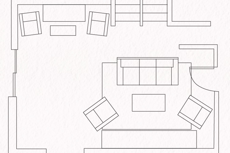 living room floor plan idea