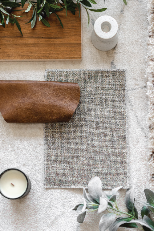 main floor living room material moodboard