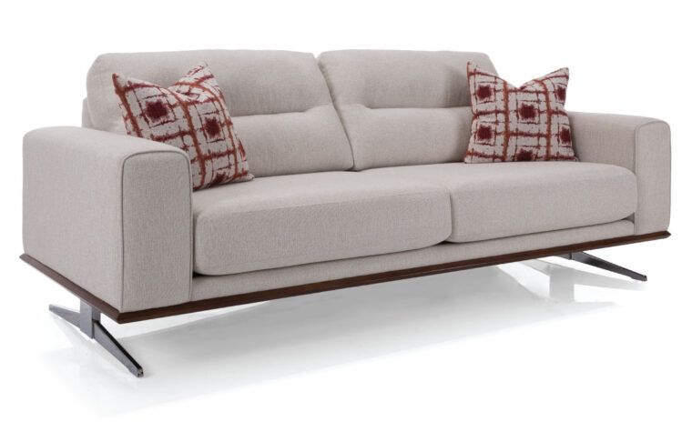 Modern sofa with pedestal legs