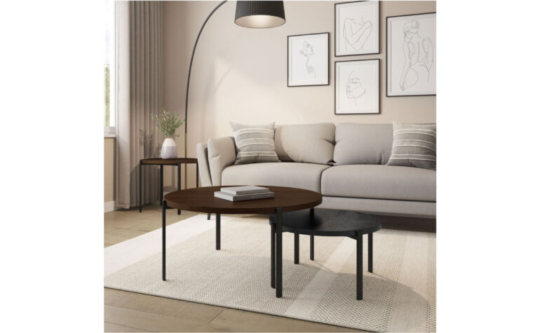 Modern coffee table in living room