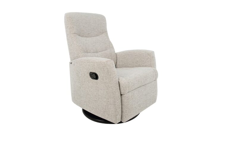 Fjords Oslo Swing Relaxer Swivel Glider Recliner in Dream Latte Fabric