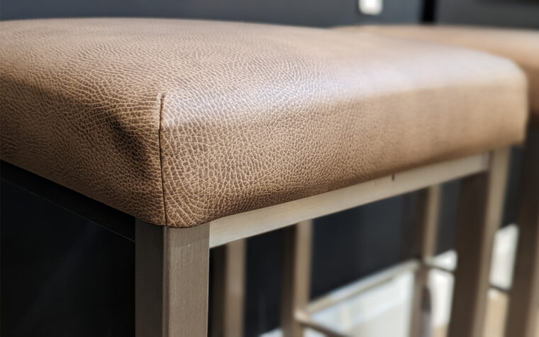 brown leather bar stools