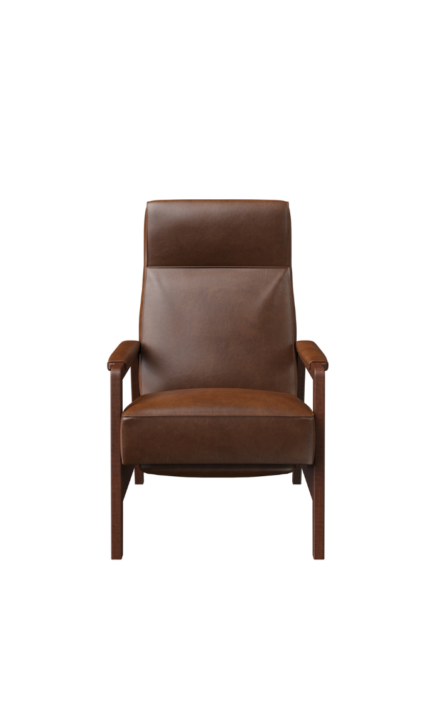 Online Canadian Furniture pick from Vogel by Chervin, oxford recliner chair front view in leather