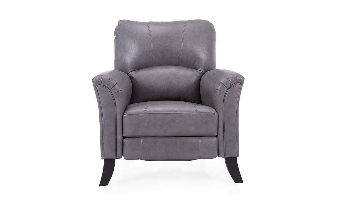 Front shot of the Decor-Rest 3450 Recliner Chair in gray leather