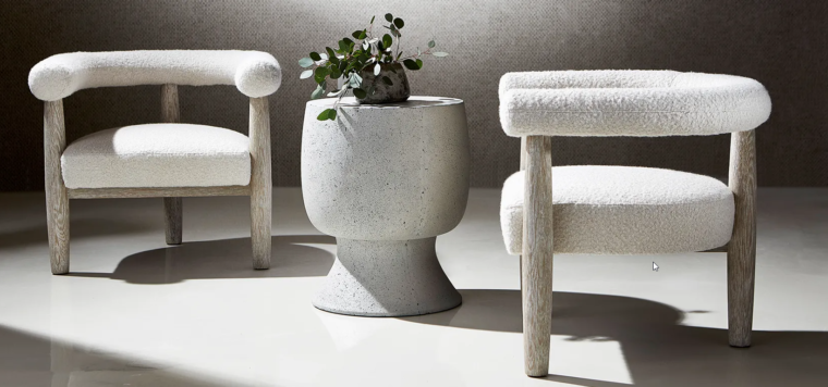 Two Petra Fabric Chairs by Bernhardt