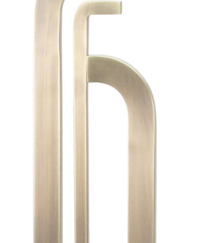 FlowDecor Caspian art deco brass floor lamp close up