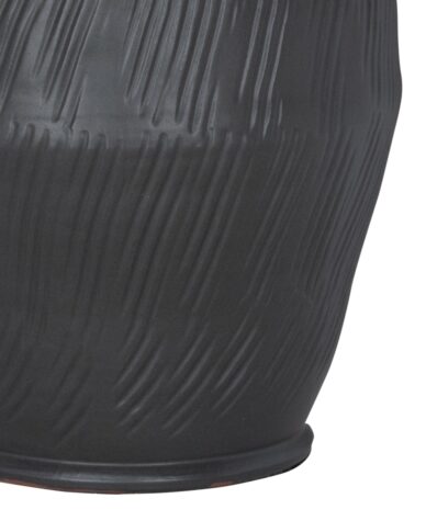 Sebastian tall black table lamp base details