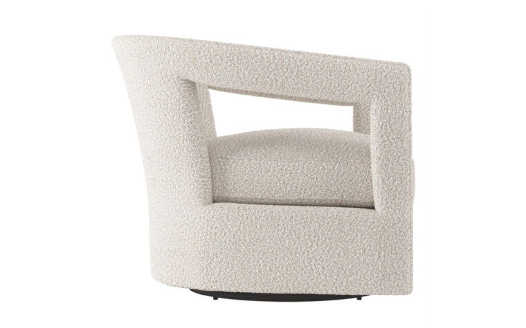 Alana swivel chair for living room by Bernhardt side view