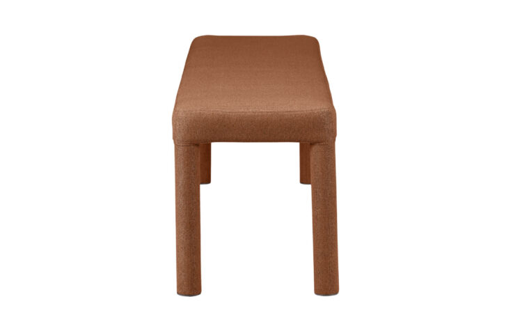 Side view of the Place dining bench in the colour rust by Moe's Home Collection.
