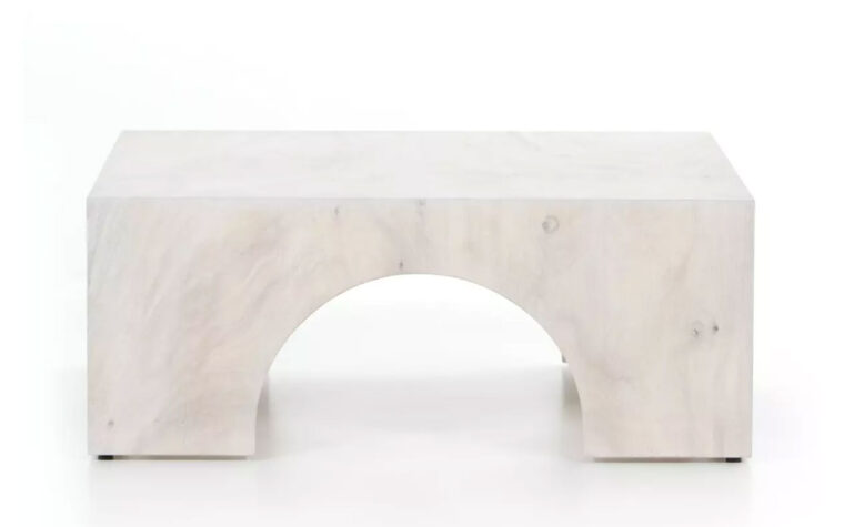 The Fausto Bleached wood coffee table by Four Hands.