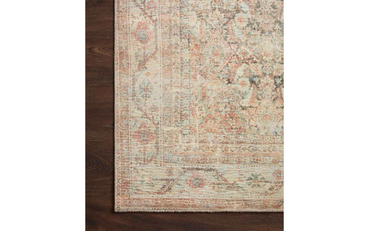 Loloi Living Room Area Rug - ADR-01 Natural / Apricot - on floor