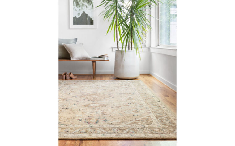 Beige carpet in modern living space - BEA-02 Beige / Ivory area rug by Loloi.