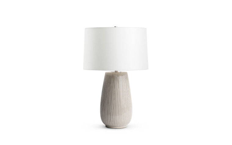 Hilda textured ceramic table lamp by Flow Decor.