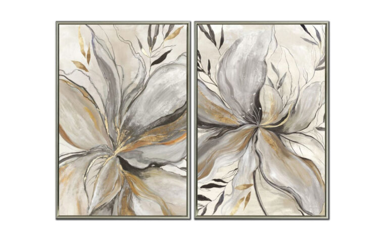 Breezy landscape set of two floral wall art by Streamline Art Canada