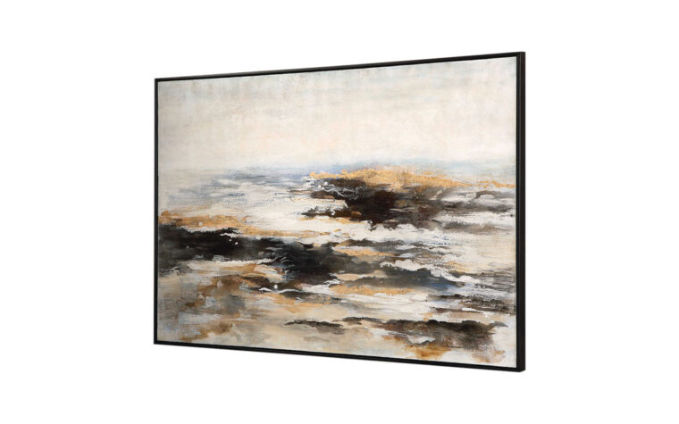 Aftermath hand painted abstract wall art by Uttermost on an angle.