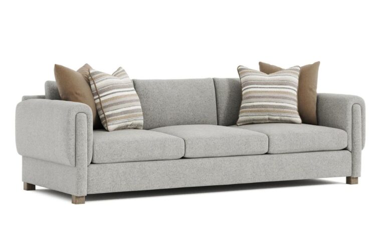 Angled view of the Tori Fabric Sofa by Bernhardt.