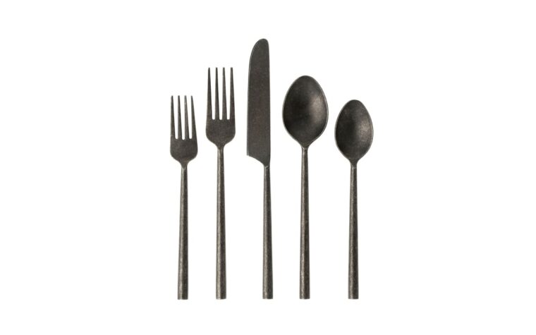 Tides Black Aluminum Cutlery Set