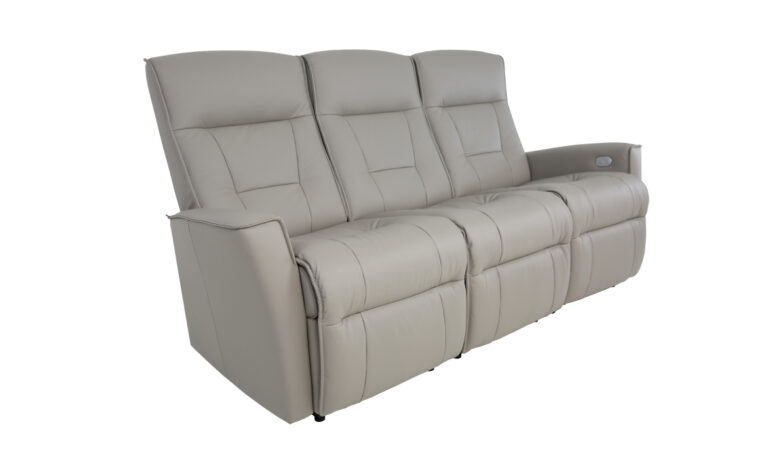 Angled view of the Hardstad Wall Saver Sofa By Fjords.