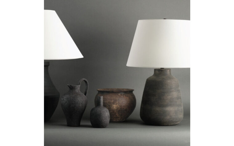 Bruce End Table Lamp from FlowDecor with vases