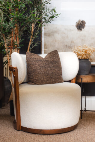 Zara Swivel Chair in Chervin Waterloo furniture showroom
