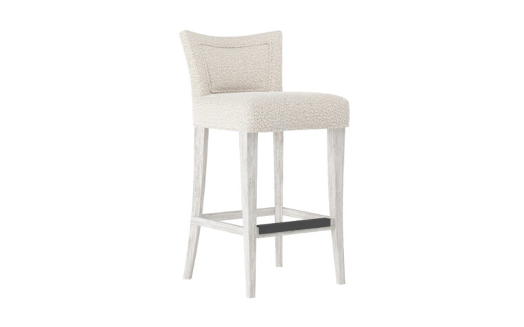 Giles Fabric Boucle Bar Stool from Bernhardt angled