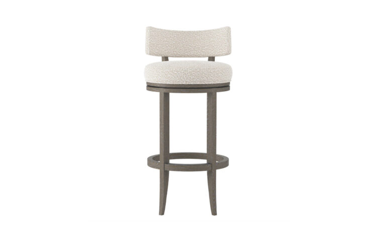 The Hirsch Fabric Swivel Bar Stool from Bernhardt