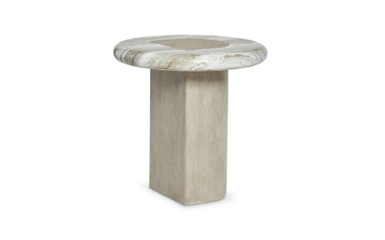 Arcadia stone and wood accent table