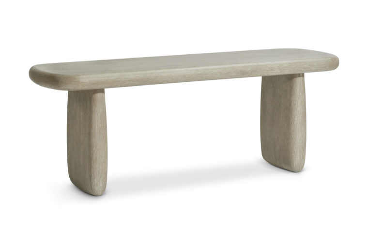 Side angle of arcadia oak bench