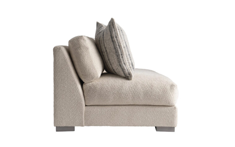 The Arles armless sofa from Bernhardt viewed from the side