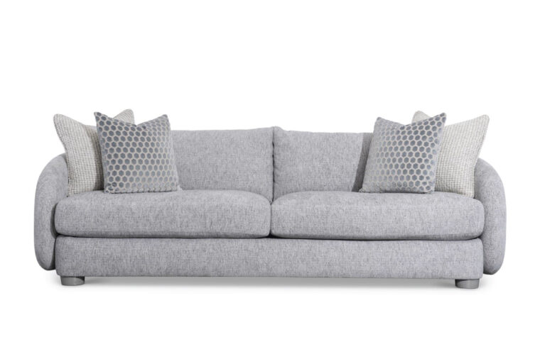Indy fabric curved sofa from Bernhardt