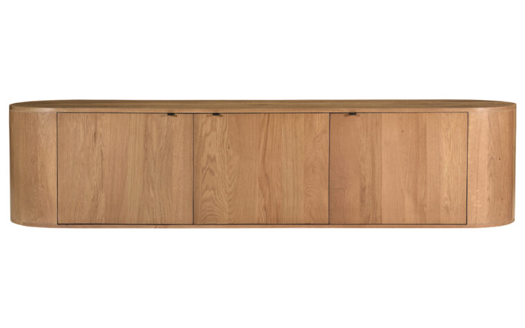 Theo oak wood media console from Moe's Home Collection