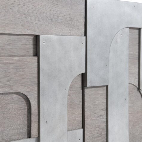 Door details of the Azlin industrial dining room buffet from Bernhardt