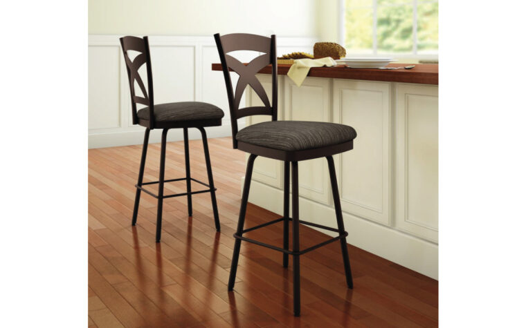 marcus farmhouse stool styled in kitchen