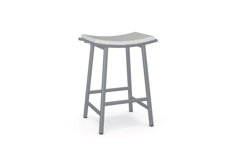 Nathan stool by amisco with curved metal seat