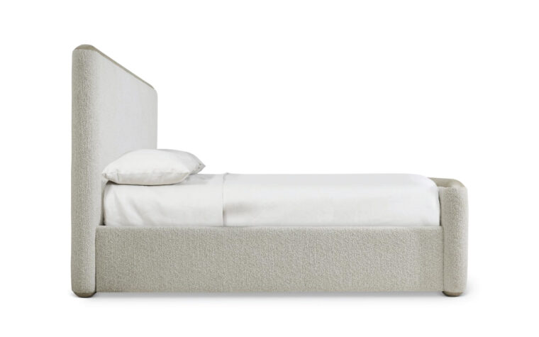 Arcadia modern upholstered bed from Bernhardt side view