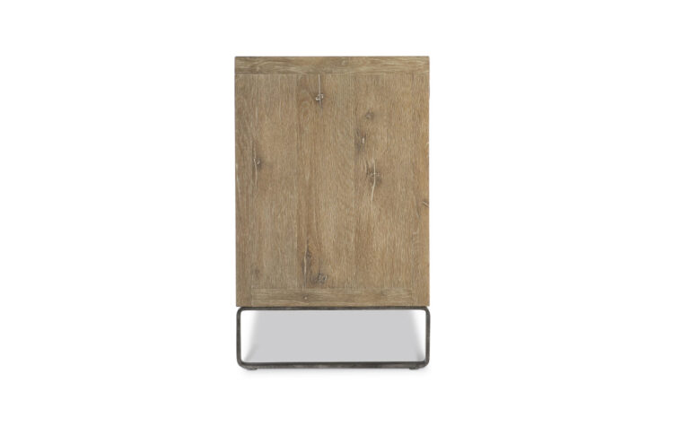 Side view of the light wood buffet by Bernhardt