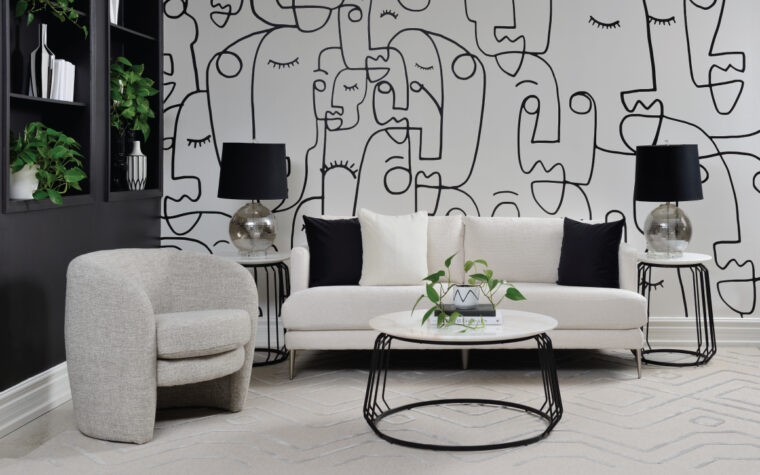 The Fargo Canadian made sofa from Decor-Rest in a modern living room setting