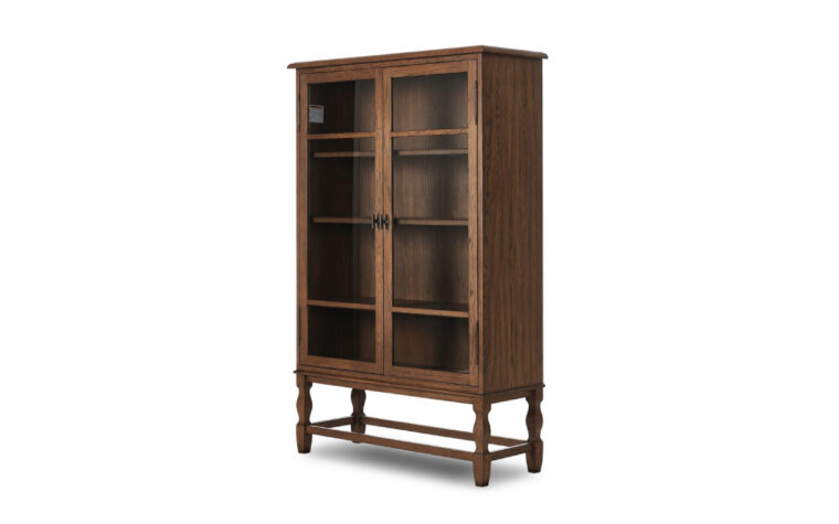 Finley Antique Cabinet with glass front doors by Amber Lewis and Four Hands
