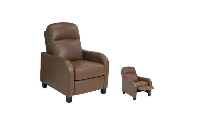 614 leather recliner chair from LeatherCraft in brown leather