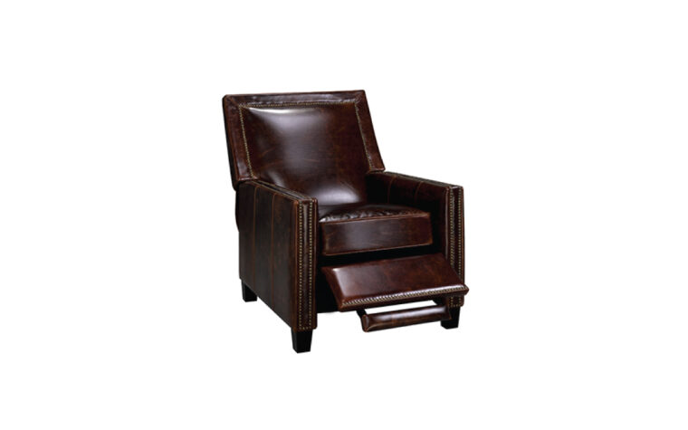Dark bornw leather recliner chair by leathercraft