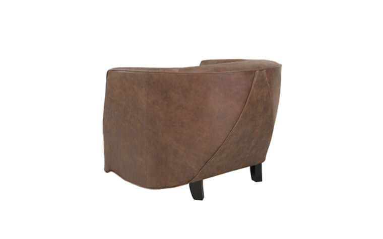 The 751 Curved Back Contemporary Leather Chair from LeatherCraft from the back