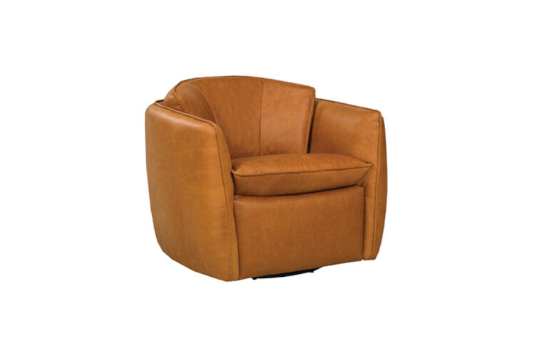 The 752 Leather Swivel Accent Chair from LeatherCraft