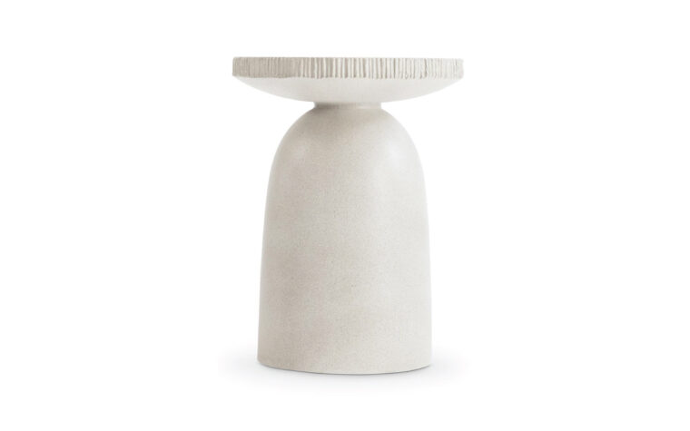 Antibes Small Accent Table with textured elements