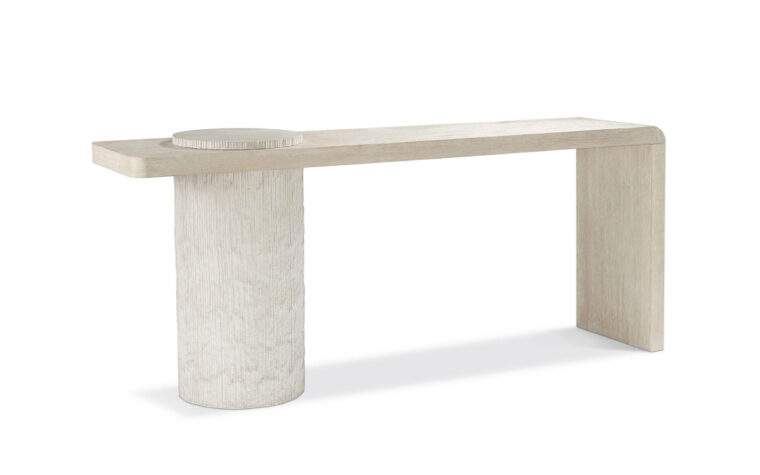 Antibes Modern Narrow Console Table Angled View
