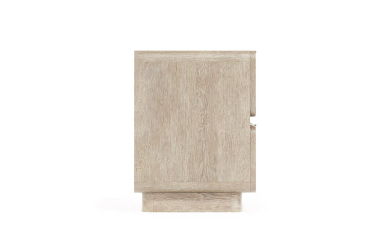 Antibes Modern Oak Nightstand Side View