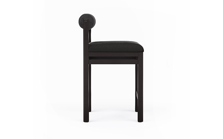 Contemporary upholstered bolster cushion bar stool